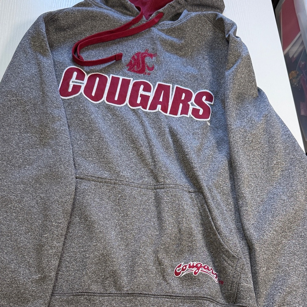 Cougar Gray and Red Champion Men's Sweater